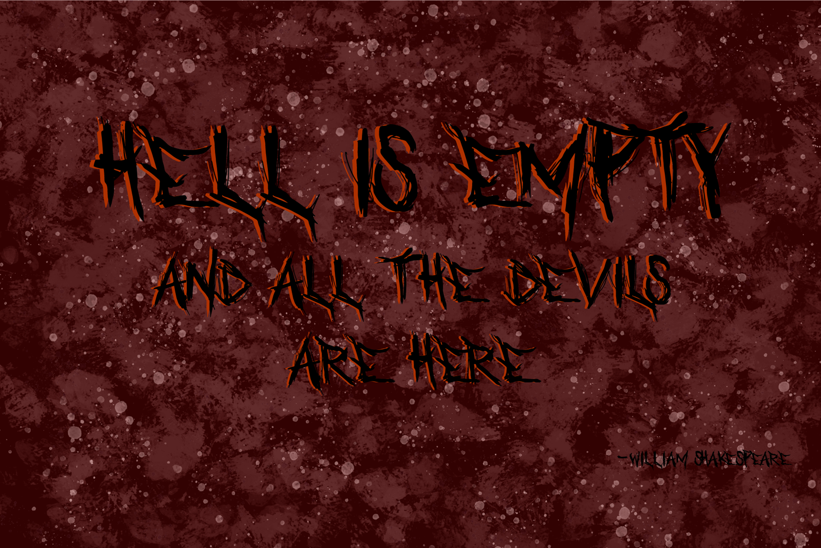 'Hell Is Empty, And All the Devils Are Here' Villain Poster Banner